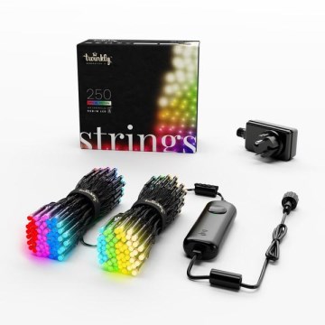 Twinkly - LED RGBW вулична різдвяна гірлянда з регулюванням яскравості STRINGS 250xLED 23,5м IP44 Wi-Fi