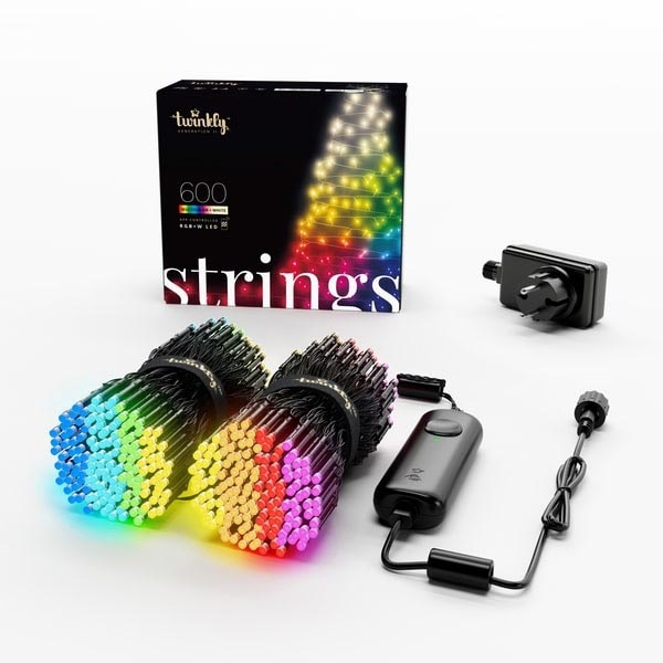 Twinkly - LED RGBW вулична різдвяна гірлянда з регулюванням яскравості STRINGS 600xLED 51,5м IP44 Wi-Fi