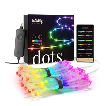 Twinkly - RGB світлодіодна вулична стрічка з димером DOTS 400 світлодіодів 20 м IP44 Wi-Fi