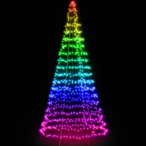 Twinkly - Светодиодное уличное рождественское RGBW дерево с регулированием яркости LIGHT TREE 300xLED 2 м IP44 Wi-Fi