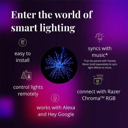 Twinkly - LED RGB Вуличні різдвяні зірки з регулюванням яскравості SPRITZER 200xLED IP44 Wi-Fi