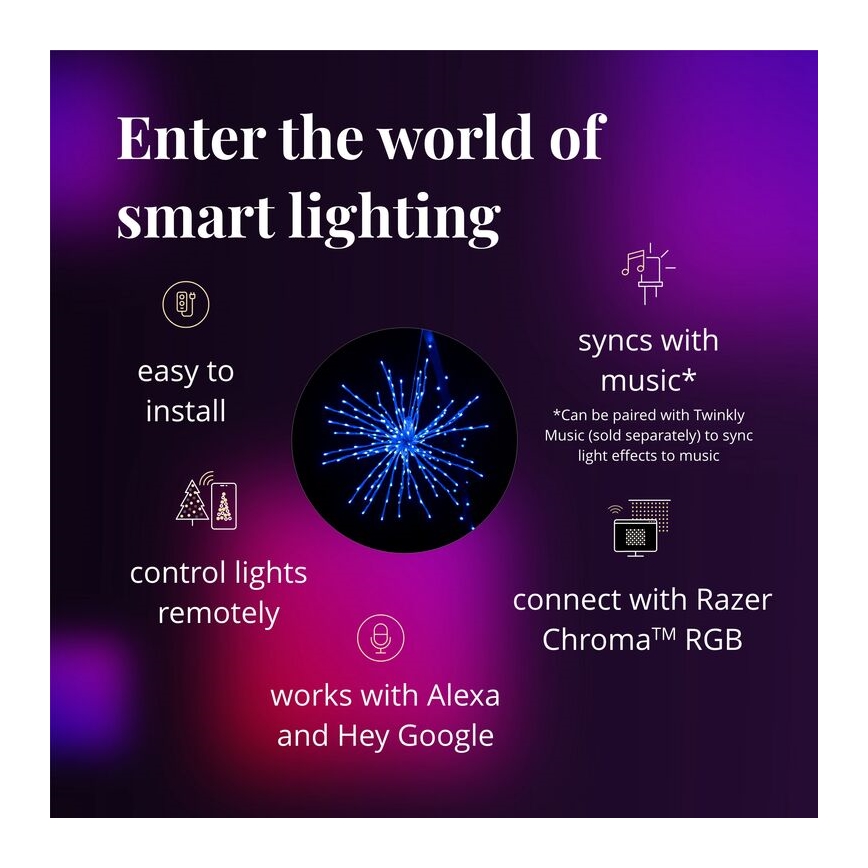 Twinkly - LED RGB Вуличні різдвяні зірки з регулюванням яскравості SPRITZER 200xLED IP44 Wi-Fi