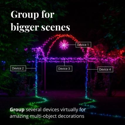 Twinkly - LED RGB Вуличні різдвяні зірки з регулюванням яскравості SPRITZER 200xLED IP44 Wi-Fi