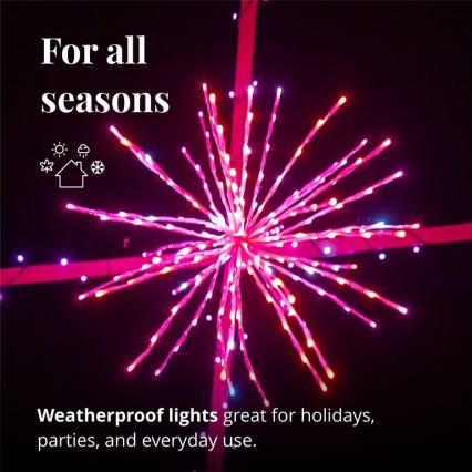 Twinkly - LED RGB Вуличні різдвяні зірки з регулюванням яскравості SPRITZER 200xLED IP44 Wi-Fi