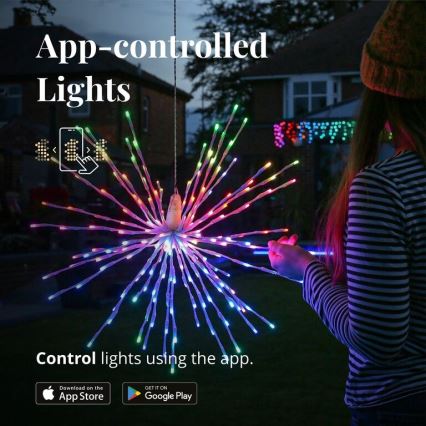 Twinkly - LED RGB Вуличні різдвяні зірки з регулюванням яскравості SPRITZER 200xLED IP44 Wi-Fi
