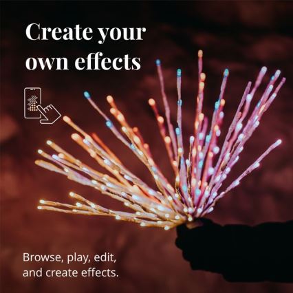 Twinkly - Светодиодная уличная RGB-пуансеттия с регулированием яркости SPRITZER 200xLED IP44 Wi-Fi