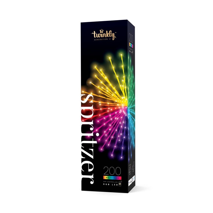 Twinkly - Светодиодная уличная RGB-пуансеттия с регулированием яркости SPRITZER 200xLED IP44 Wi-Fi
