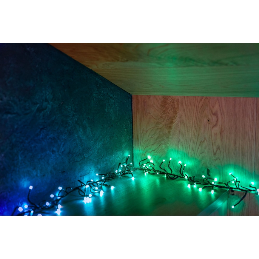 Twinkly - LED RGBW Вулична різдвяна гірлянда з регулюванням яскравості CLUSTER 400xLED 9,5м IP44 Wi-Fi