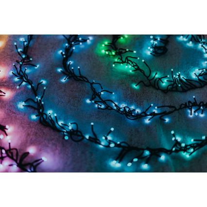 Twinkly - Светодиодная RGBW гирлянда с диммером для улицы CLUSTER 400 светодиодов 9,5 м IP44 Wi-Fi