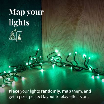 Twinkly - Светодиодная RGBW гирлянда с диммером для улицы CLUSTER 400 светодиодов 9,5 м IP44 Wi-Fi