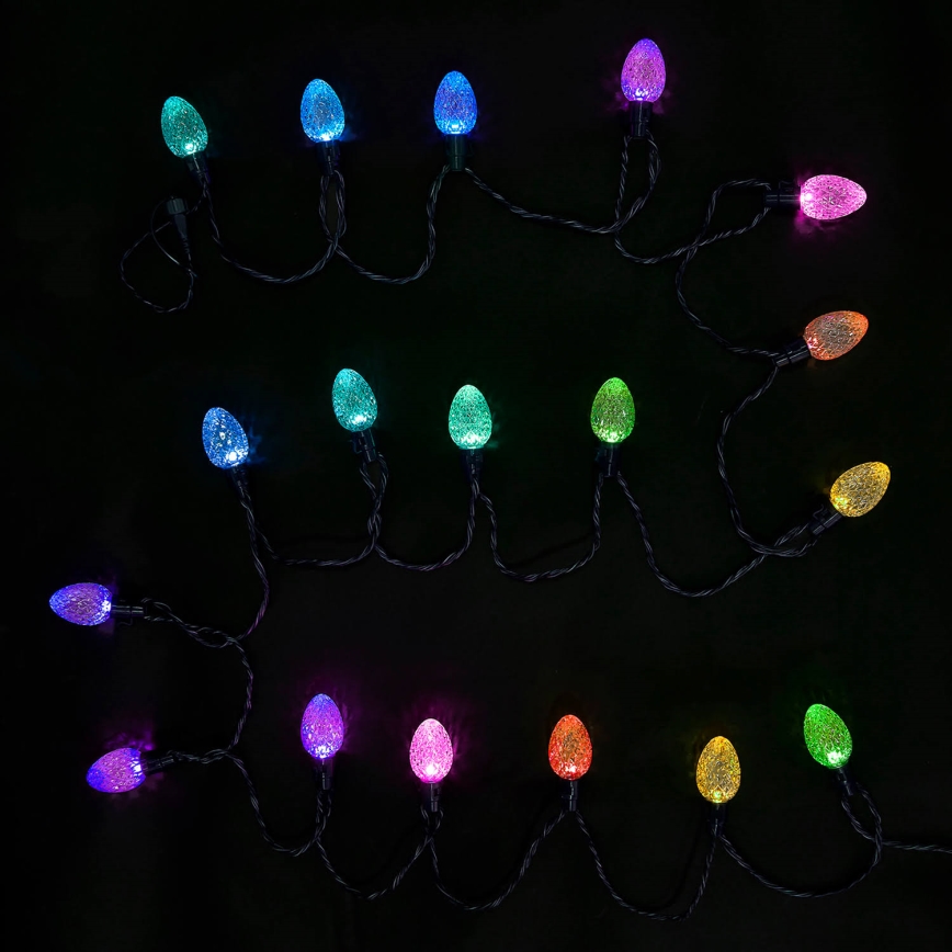 Twinkly - Светодиодная уличная рождественская RGB-гирлянда с регулированием яркости FACETED 40xLED 14,5 м IP44 Wi-Fi