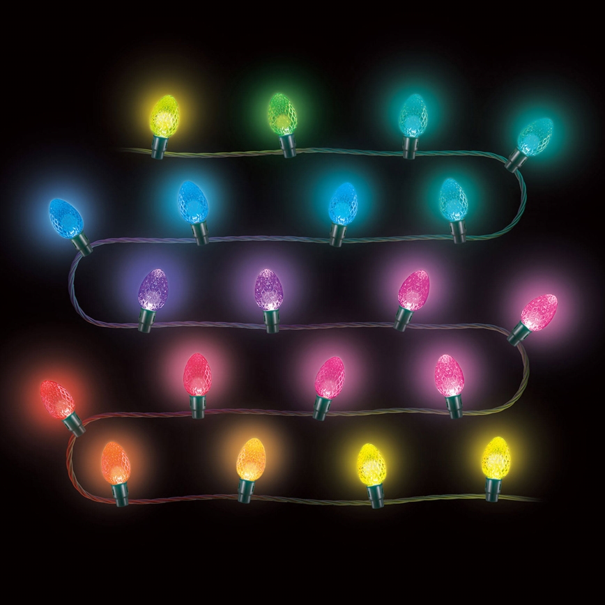 Twinkly - LED RGB Вулична різдвяна гірлянда з регулюванням яскравості FACETED 40xLED 14,5 м IP44 Wi-Fi