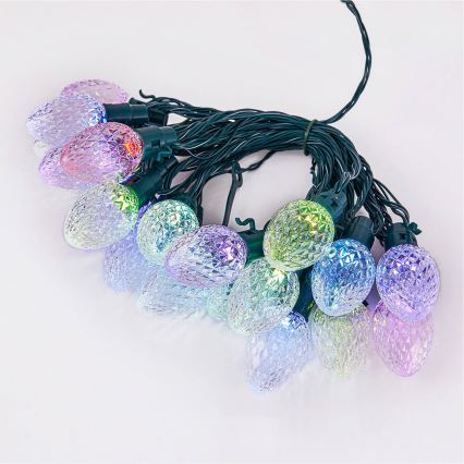 Twinkly - LED RGB Вулична різдвяна гірлянда  з регулюванням яскравості FACETED 80xLED 26,5 м IP44 Wi-Fi
