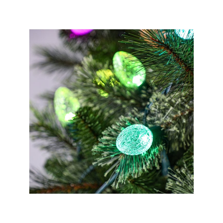 Twinkly - LED RGB Вулична різдвяна гірлянда  з регулюванням яскравості FACETED 80xLED 26,5 м IP44 Wi-Fi