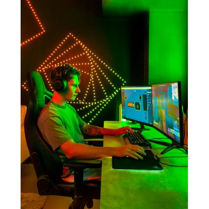 Twinkly - LED RGB диммируемая рождественская гирлянда DOTS 60 светодиодов 7 m USB Wi-Fi