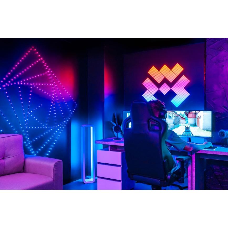 Twinkly - LED RGB диммируемая рождественская гирлянда DOTS 60 светодиодов 7 m USB Wi-Fi