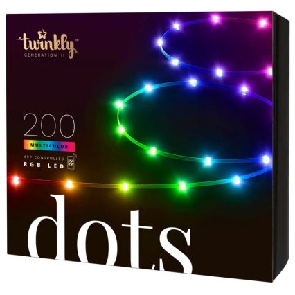 Twinkly - LED RGB Вулична стрічка з регулюванням яскравості DOTS 200xLED 10 м IP44 WiFi