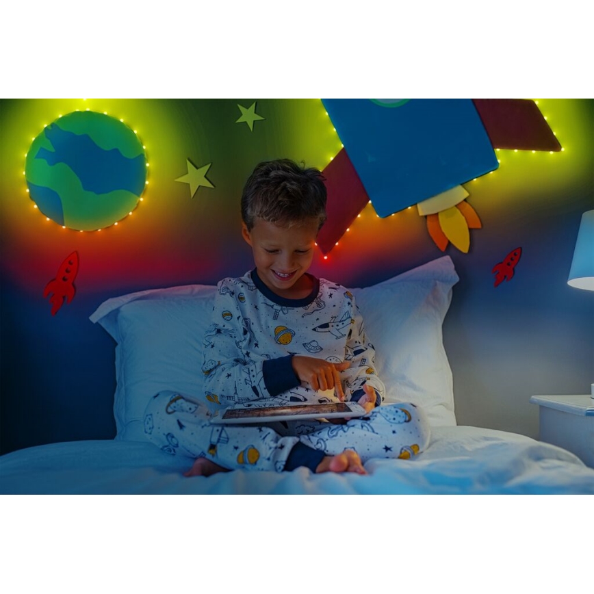 Twinkly - Светодиодная уличная RGB-лента с регулированием яркости DOTS 200xLED 10 м IP44 WiFi