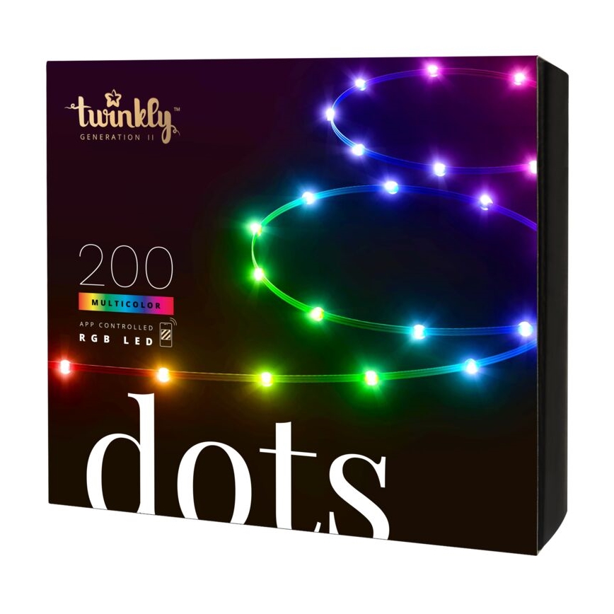 Twinkly - Светодиодная уличная RGB-лента с регулированием яркости DOTS 200xLED 10 м IP44 WiFi