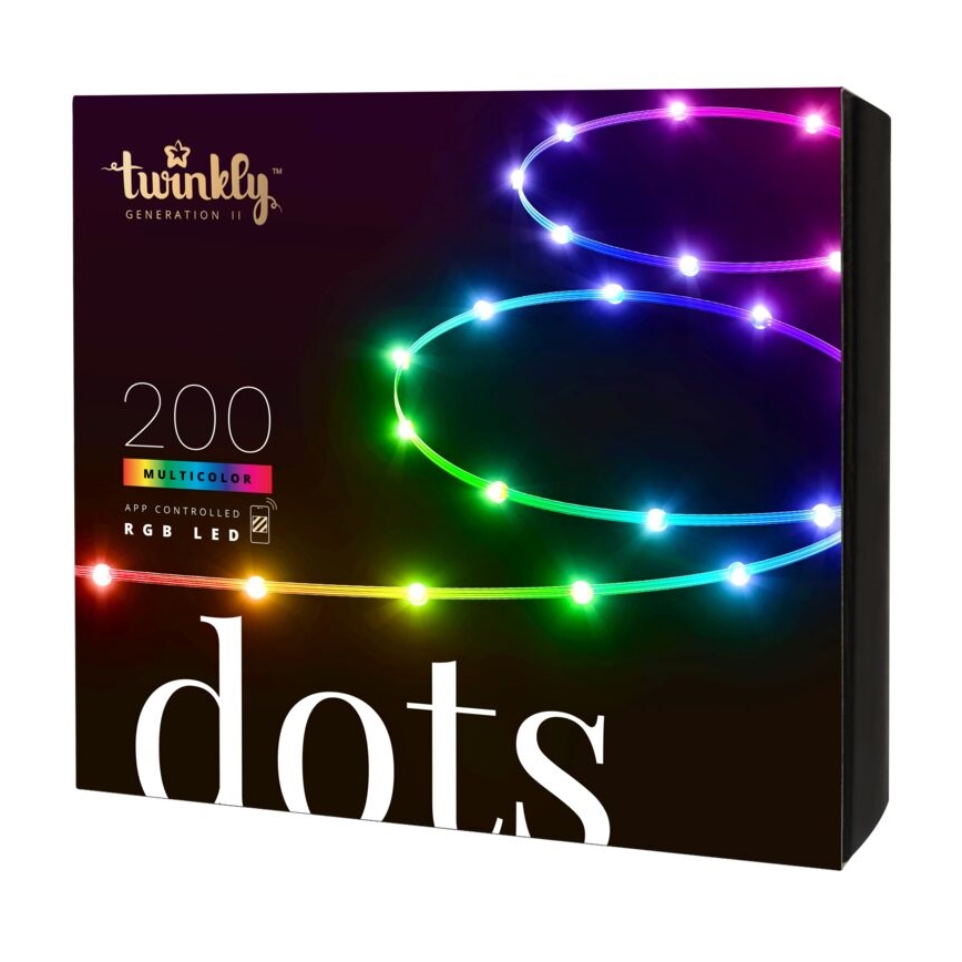Twinkly - LED RGB Вулична стрічка з регулюванням яскравості DOTS 200xLED 10 м IP44 Wi-Fi