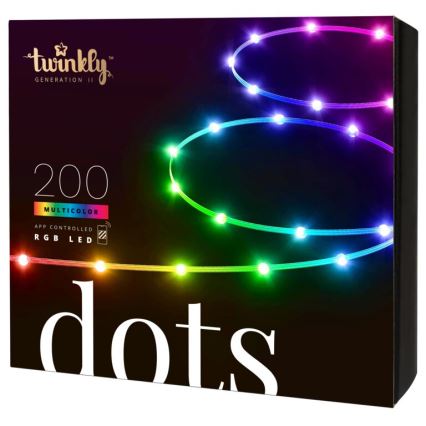 Twinkly - Светодиодная уличная RGB-лента с регулированием яркости DOTS 200xLED 10 м IP44 Wi-Fi