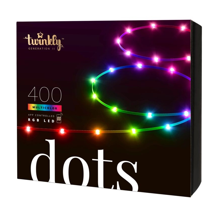 Twinkly - LED RGB Вулична стрічка з регулюванням яскравості DOTS 400xLED 20 м IP44 Wi-Fi