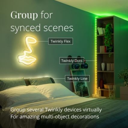 Twinkly - LED RGB Вулична стрічка з регулюванням яскравості DOTS 400xLED 20 м IP44 Wi-Fi