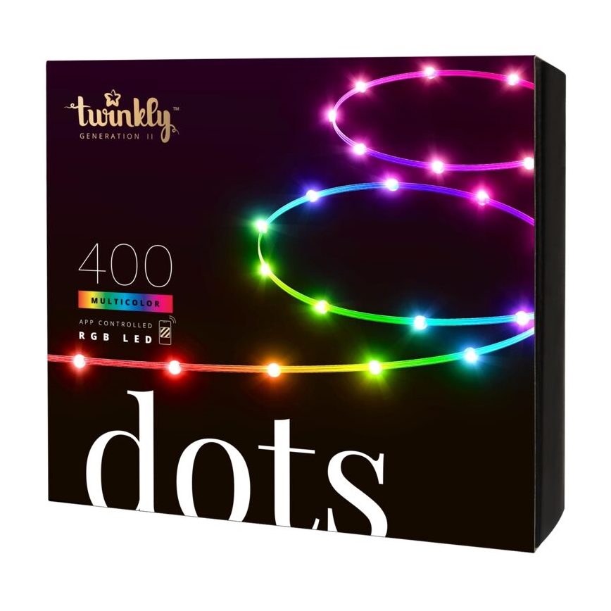 Twinkly - LED RGB Вулична стрічка з регулюванням яскравості DOTS 400xLED 20 м IP44 Wi-Fi