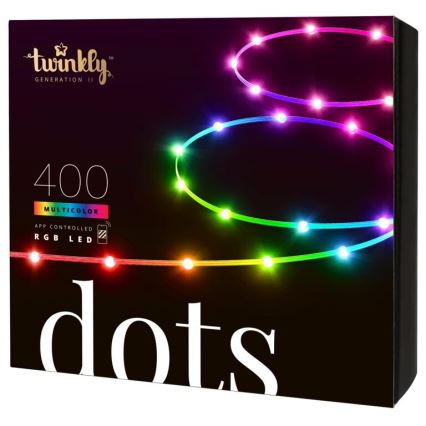 Twinkly - RGB світлодіодна вулична стрічка з димером DOTS 400 світлодіодів 20 м IP44 Wi-Fi