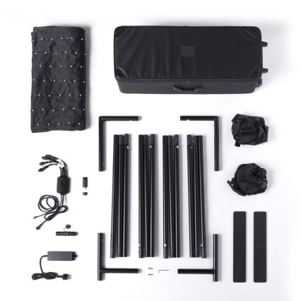 Twinkly - LED RGBW диммируемый уличный рождественский световой занавес LIGHTWALL 1120xLED 2,6x2,7 м IP44 Wi-Fi + музыкальный донгл