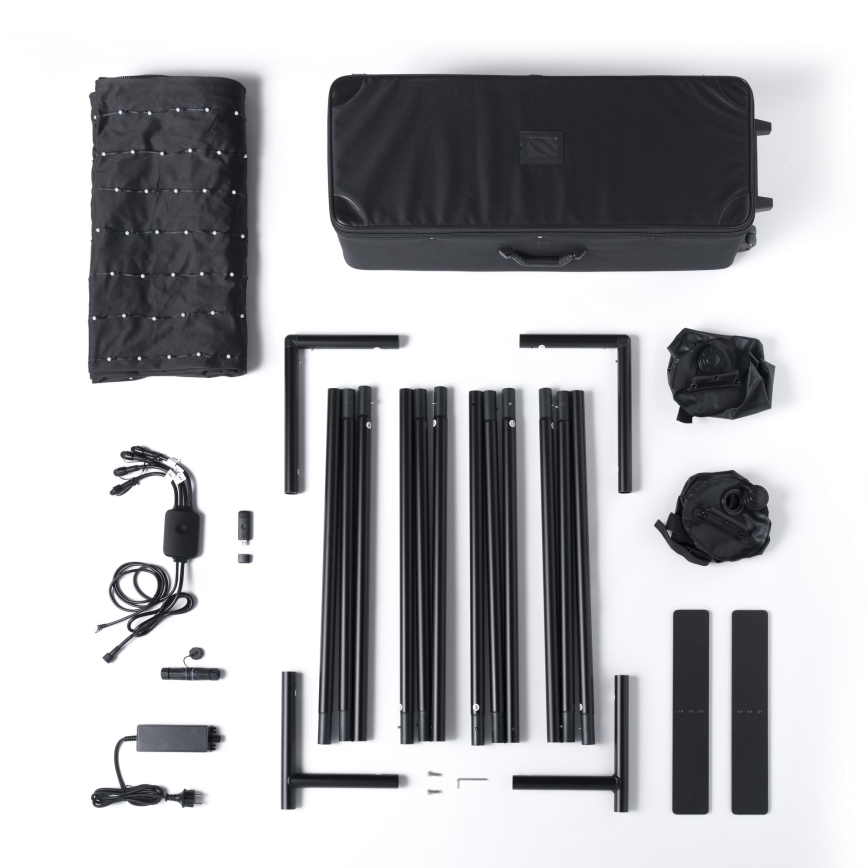 Twinkly - LED RGBW музична зовнішня світлова стіна LIGHTWALL 1120xLED 2,6x2,7 m IP44 Wi-Fi + музичний донгл з регульованою яскравістю