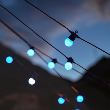 Twinkly - Светодиодная уличная декоративная RGB-гирлянда с регулированием яркости FESTOON 20xLED 14 м IP44 Wi-Fi