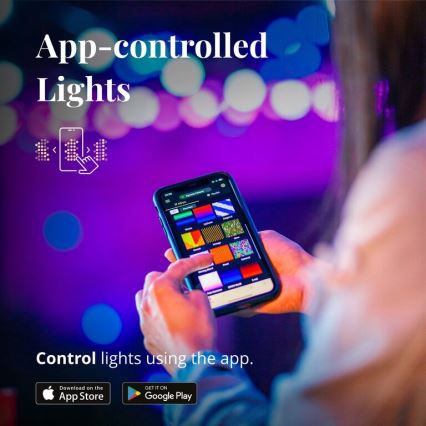 Twinkly - Светодиодная уличная декоративная RGB-гирлянда с регулированием яркости FESTOON 20xLED 14 м IP44 Wi-Fi