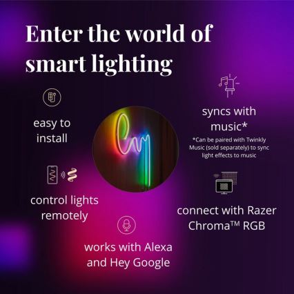 Twinkly - LED RGB Стрічка з регулюванням яскравості FLEX 200xLED 2 м Wi-Fi