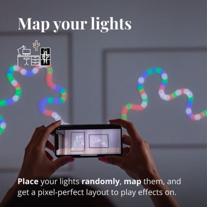 Twinkly - Светодиодная RGB-лента с регулированием яркости FLEX 200xLED 2 м Wi-Fi