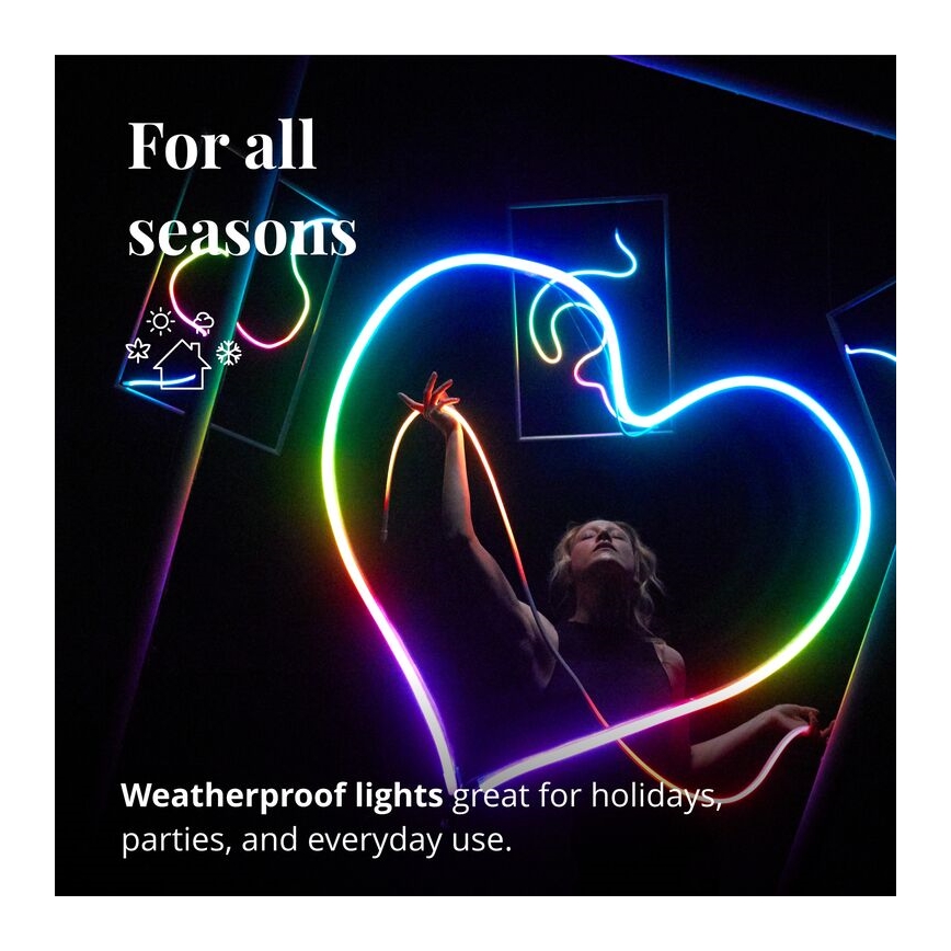 Twinkly - Светодиодная RGB-лента с регулированием яркости FLEX 200xLED 2 м Wi-Fi