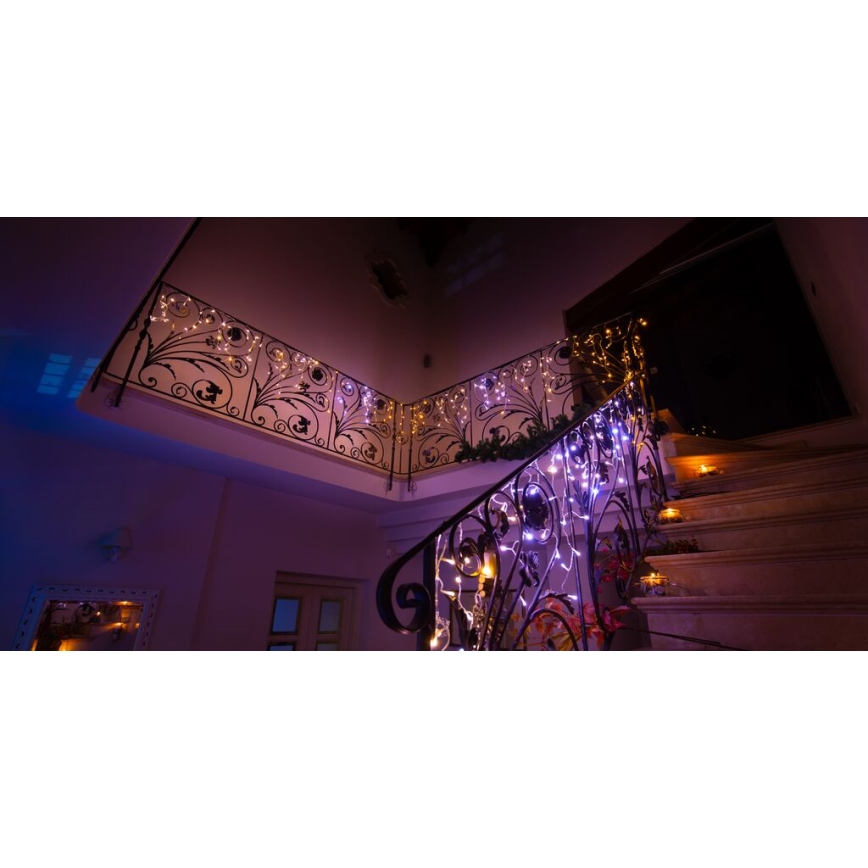 Twinkly - Светодиодная уличная рождественская гирлянда-водопад ICICLE 190xLED 11,5 м IP44 Wi-Fi