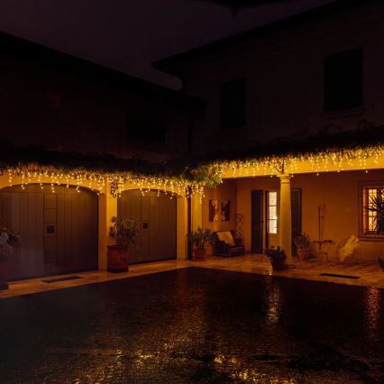 Twinkly - Светодиодная уличная рождественская гирлянда-водопад ICICLE 190xLED 11,5 м IP44 Wi-Fi