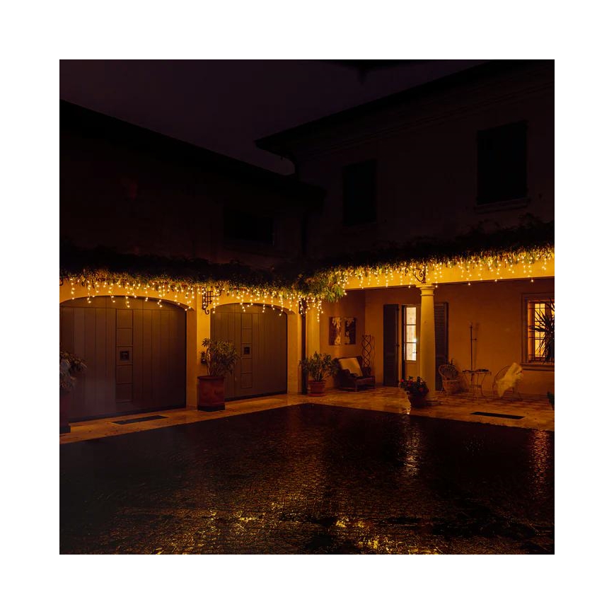 Twinkly - Светодиодная уличная рождественская гирлянда-водопад ICICLE 190xLED 11,5 м IP44 Wi-Fi