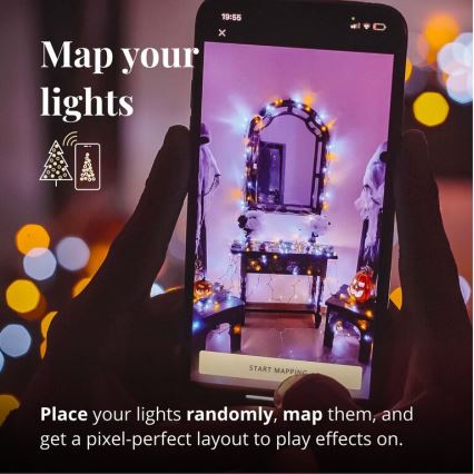 Twinkly - Светодиодная уличная рождественская гирлянда-водопад ICICLE 190xLED 11,5 м IP44 Wi-Fi