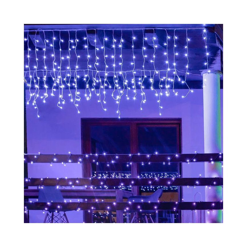 Twinkly - LED RGBW Вулична різдвяна гірлянда-штора з регулюванням яскравості ICICLE 190xLED 11,5м IP44 Wi-Fi