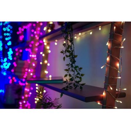 Twinkly - LED RGBW Вулична різдвяна гірлянда-штора з регулюванням яскравості ICICLE 190xLED 11,5м IP44 Wi-Fi