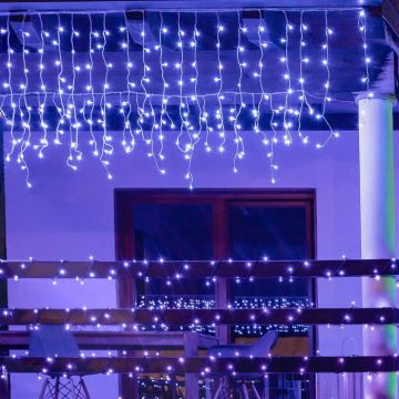 Twinkly - LED RGBW Вулична різдвяна гірлянда-штора з регулюванням яскравості ICICLE 190xLED 11,5м IP44 Wi-Fi