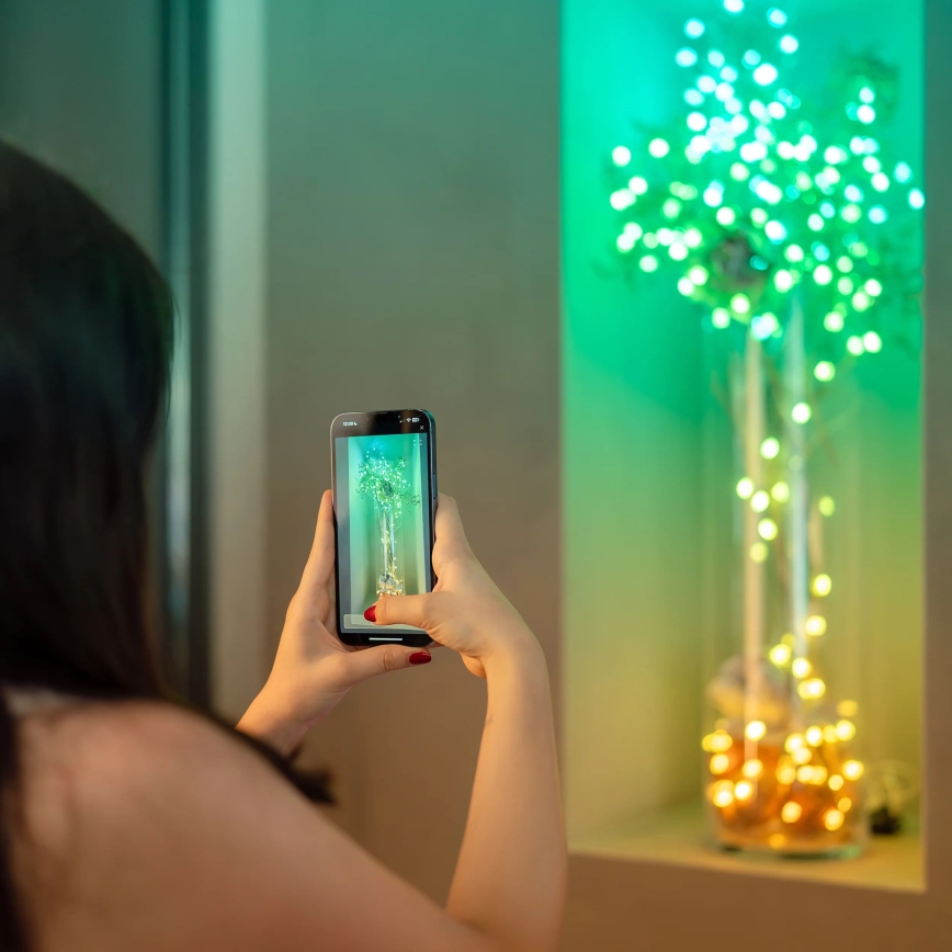 Twinkly - RGB LED диммируемая гирлянда CANDIES 200 светодиодов 14 м USB Wi-Fi