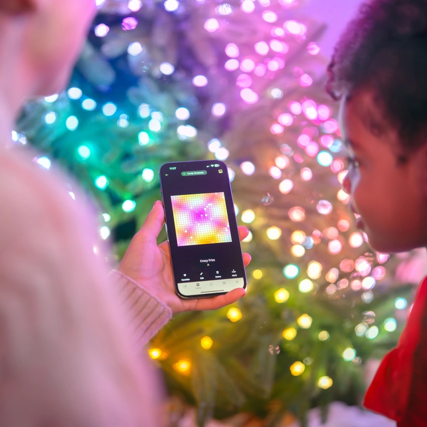 Twinkly - RGB LED диммируемая гирлянда CANDIES 200 светодиодов 14 м USB Wi-Fi