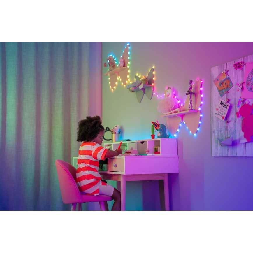 Twinkly - RGB LED диммируемая гирлянда CANDIES 200 светодиодов 14 м USB Wi-Fi