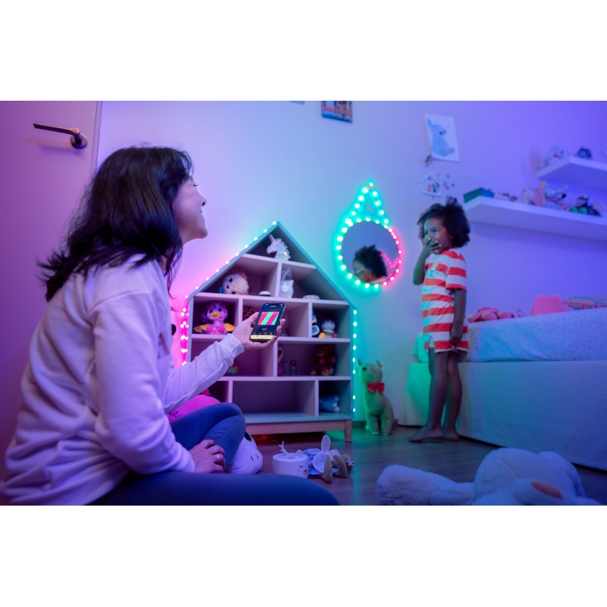 Twinkly - RGB LED диммируемая гирлянда CANDIES 200 светодиодов 14 м USB Wi-Fi
