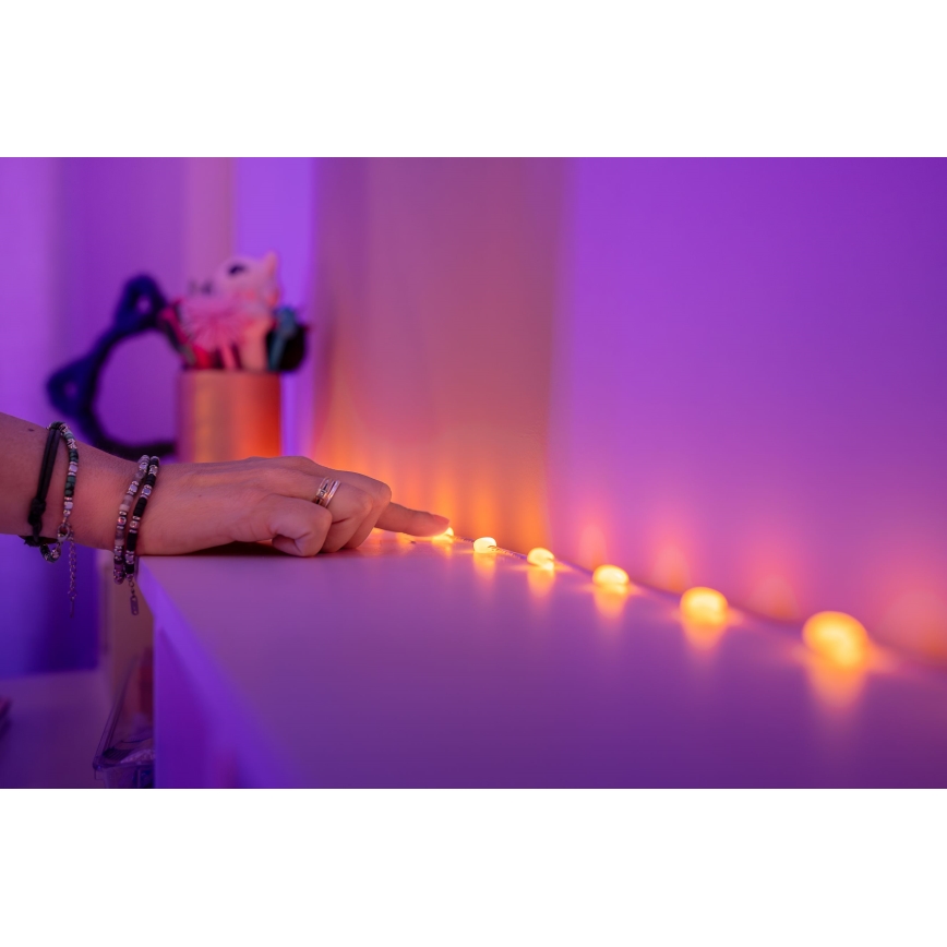 Twinkly - LED RGB з регулюванням яскравості різдвяна гірлянда CANDIES 100xLED 8 м USB Wi-Fi