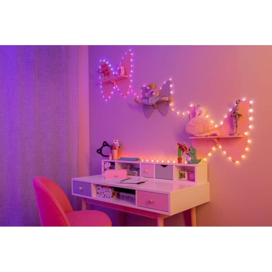 Twinkly - LED RGB з регулюванням яскравості різдвяна гірлянда CANDIES 100xLED 8 м USB Wi-Fi