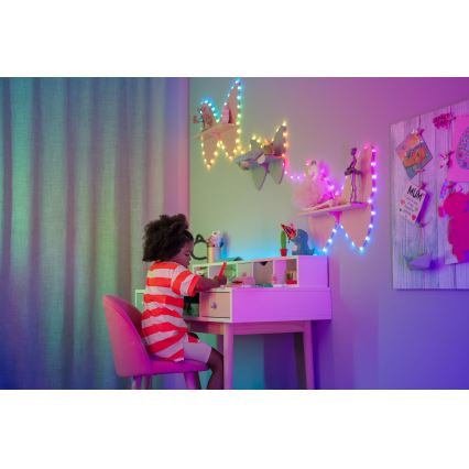 Twinkly - LED RGB з регулюванням яскравості різдвяна гірлянда CANDIES 200xLED 14 м USB Wi-Fi